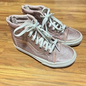 Vans Girls Pink Sparkle Vans Sz 13